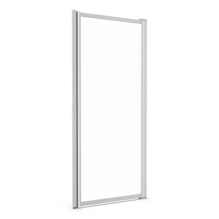 Pivolok 21-22 ¾ x 64 ½ in. Pivot Shower Door for Alcove Installation with Clear glass in Chrome - Plumbing Market