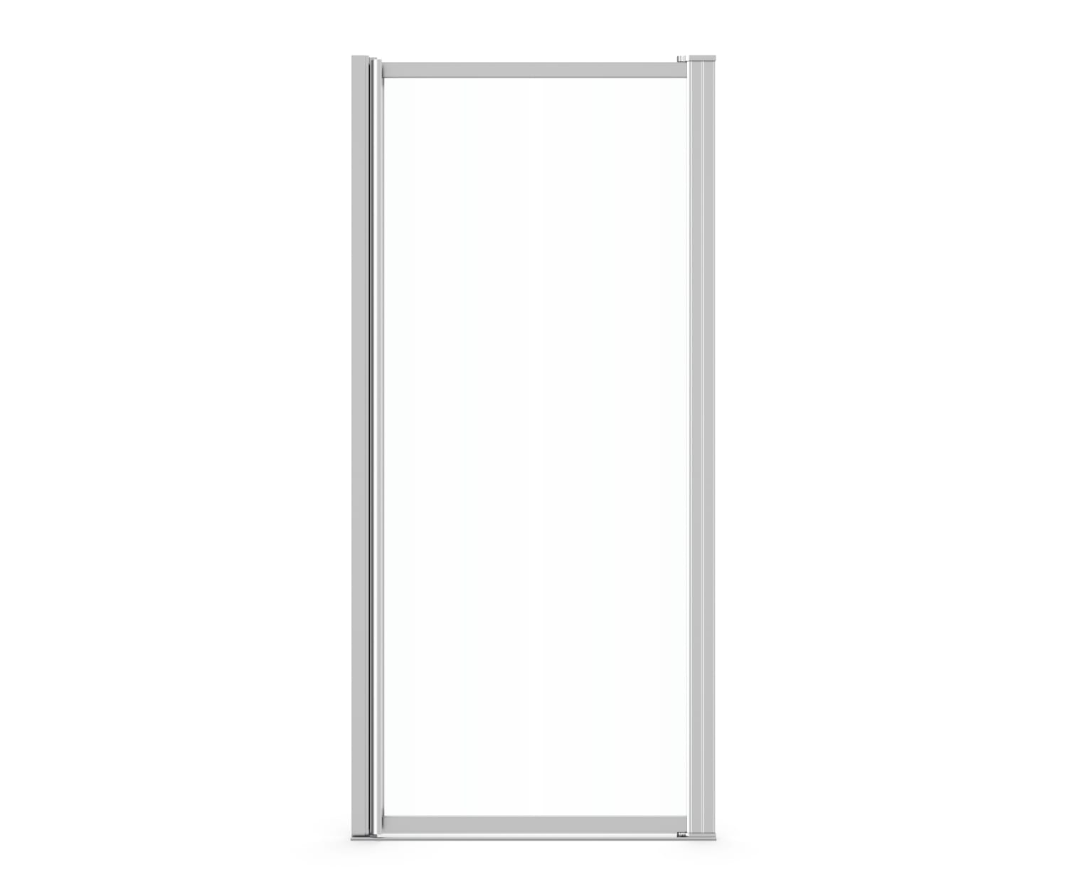 Pivolok 29-30 ¾ x 64 ½ in. Pivot Shower Door for Alcove Installation with Clear glass in Chrome - Plumbing Market