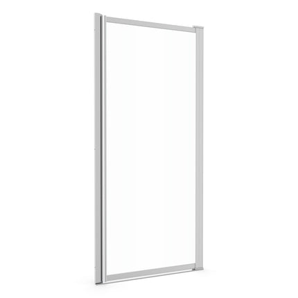 Pivolok 29-30 ¾ x 64 ½ in. Pivot Shower Door for Alcove Installation with Clear glass in Chrome - Plumbing Market