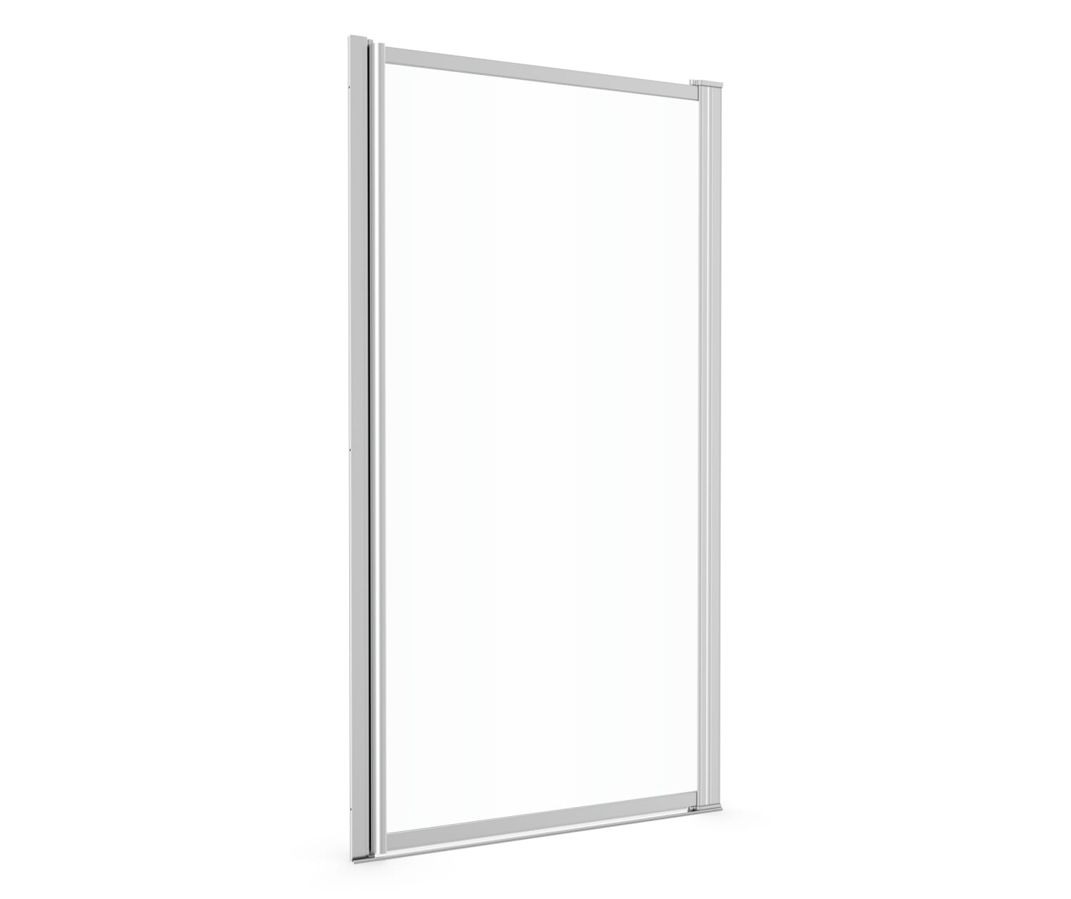 Pivolok Deluxe 32 ½-37 x 64 ½ in. Pivot Shower Door for Alcove Installation with Clear glass in Chrome - Plumbing Market