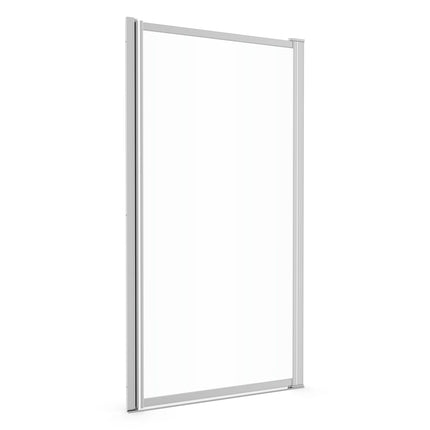 Pivolok Deluxe 32 ½-37 x 64 ½ in. Pivot Shower Door for Alcove Installation with Clear glass in Chrome - Plumbing Market