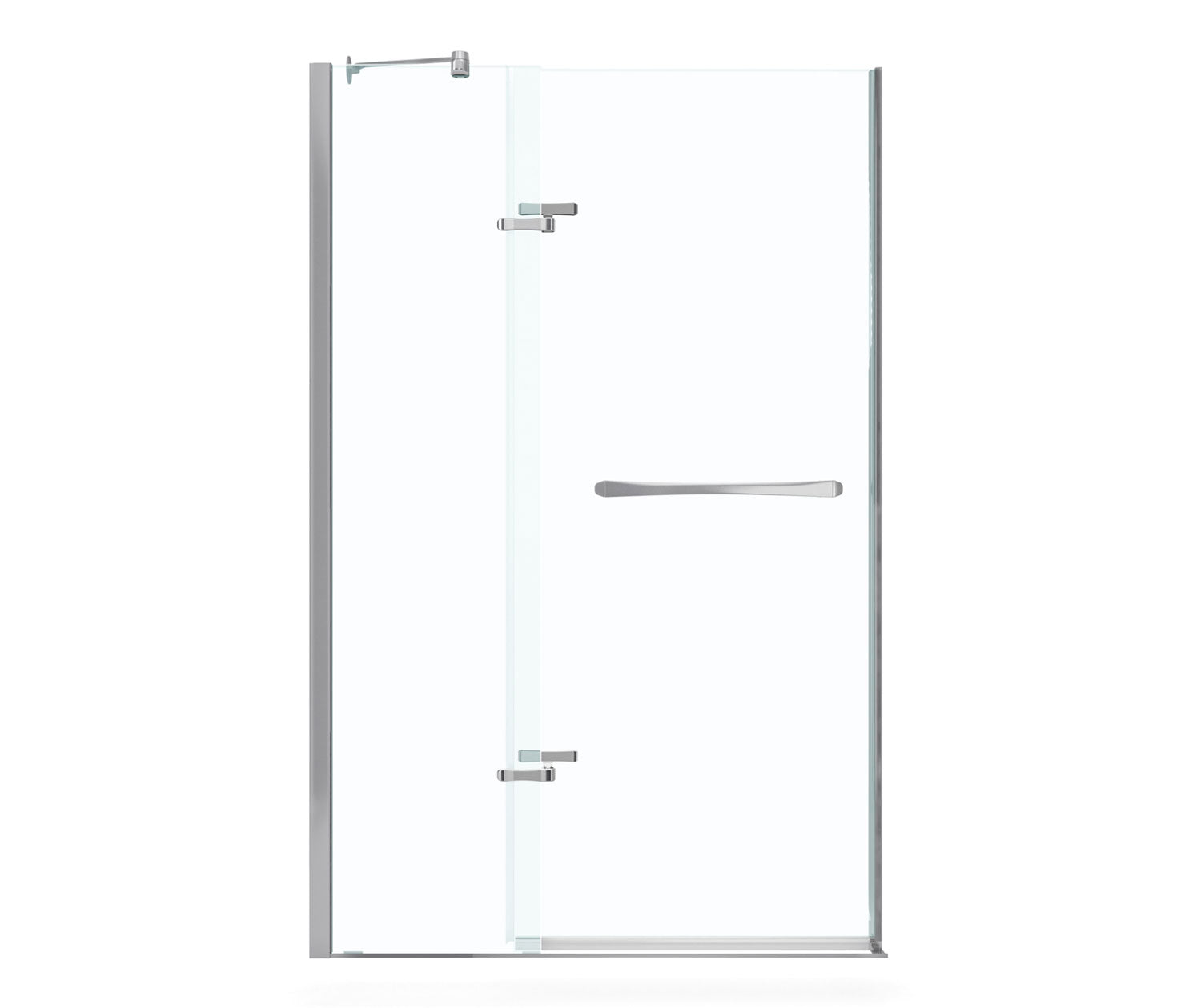 Reveal 71 44-47 x 71 ½ in. 8mm Pivot Shower Door for Alcove Installation with Clear glass in Chrome - Plumbing Market