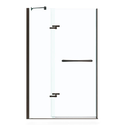 Reveal 71 44-47 x 71 ½ in. 8mm Pivot Shower Door for Alcove Installation with Clear glass in Dark Bronze - Plumbing Market