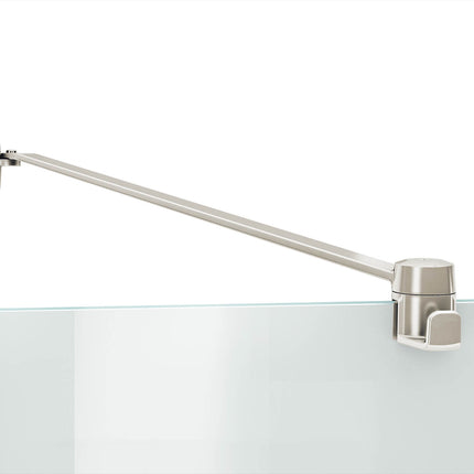 Reveal 71 44-47 x 71 ½ in. 8mm Pivot Shower Door for Alcove Installation with Clear glass in Brushed Nickel - Plumbing Market