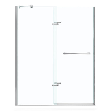 Reveal 71 56-59 x 71 ½ in. 8mm Pivot Shower Door for Alcove Installation with Clear glass in Chrome - Plumbing Market