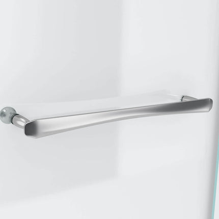 Reveal 71 56-59 x 71 ½ in. 8mm Pivot Shower Door for Alcove Installation with Clear glass in Chrome - Plumbing Market