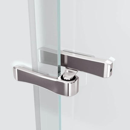 Reveal 71 56-59 x 71 ½ in. 8mm Pivot Shower Door for Alcove Installation with Clear glass in Chrome - Plumbing Market