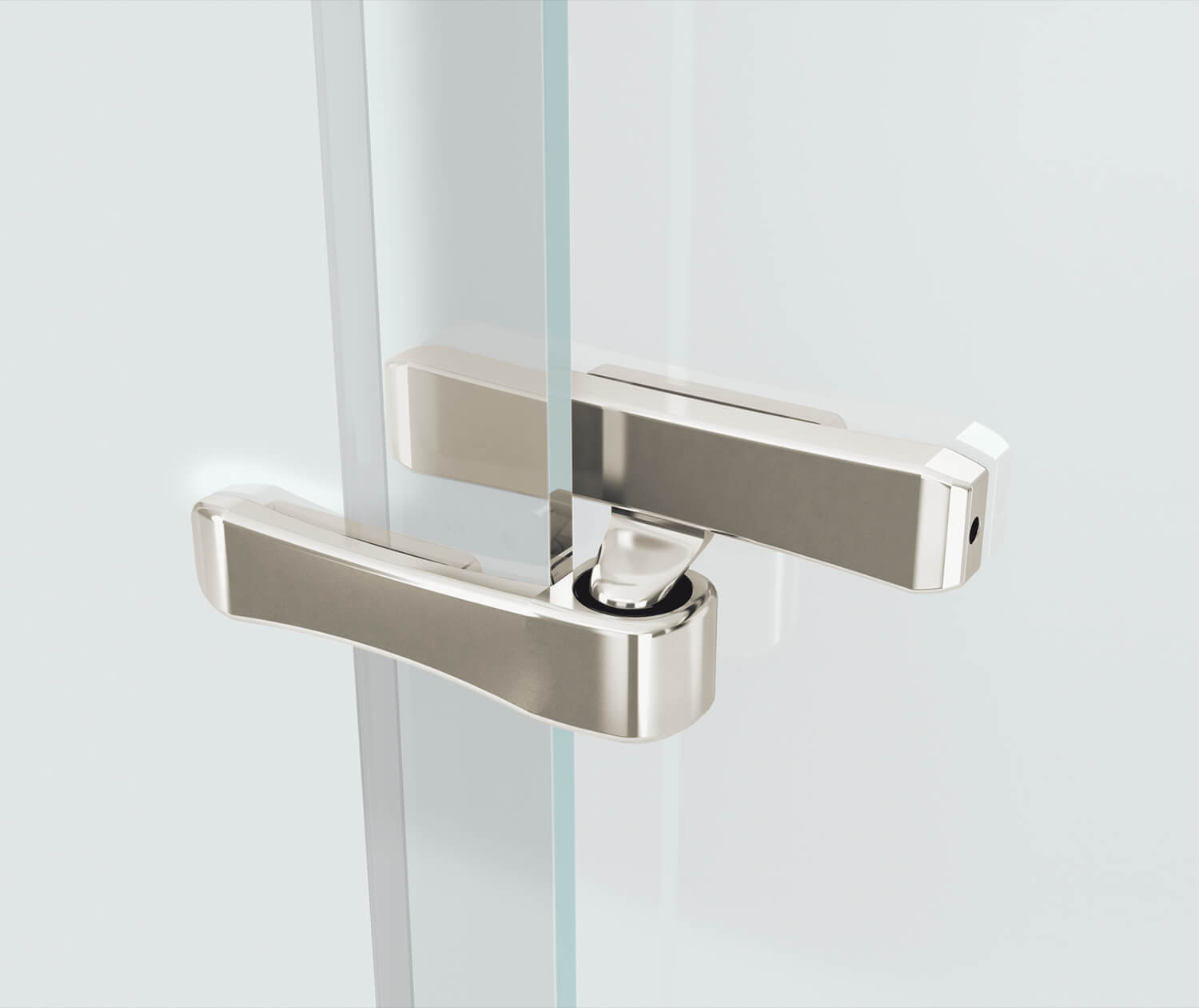 Reveal 71 56-59 x 71 ½ in. 8mm Pivot Shower Door for Alcove Installation with Clear glass in Brushed Nickel - Plumbing Market