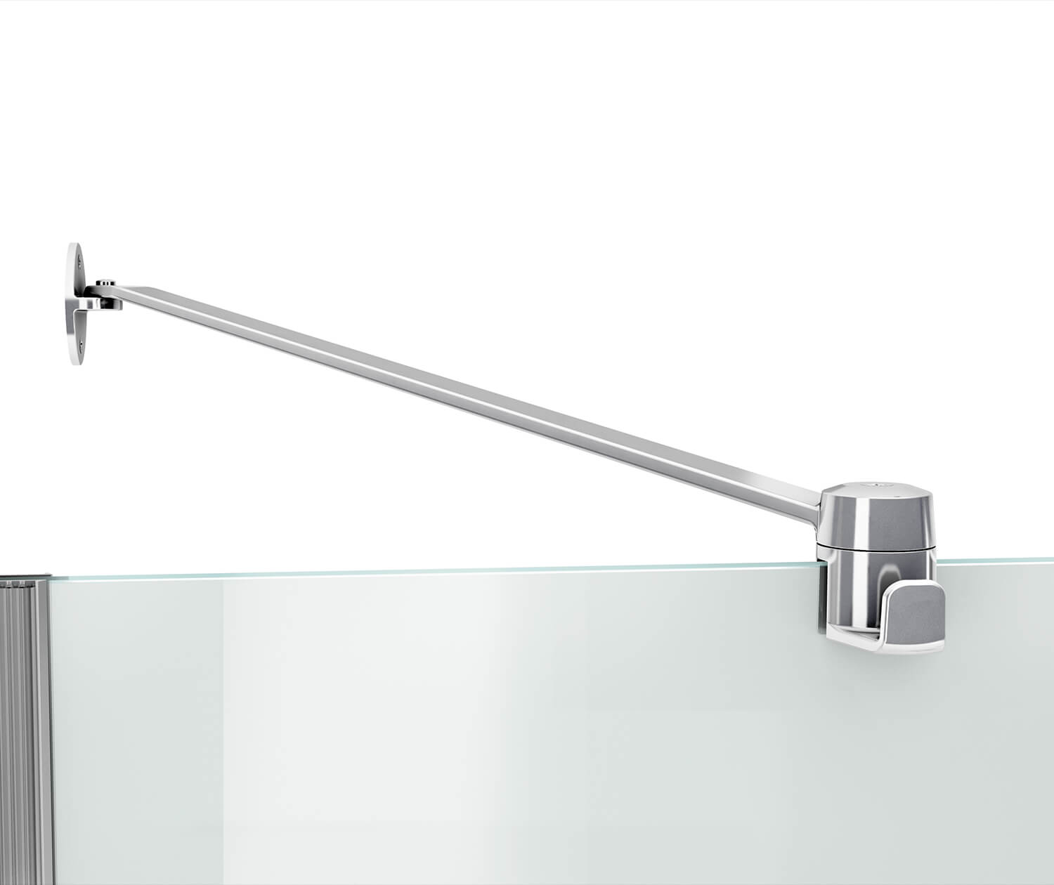 Reveal 71 Return Panel for 32 in. Base with Clear glass in Chrome - Plumbing Market