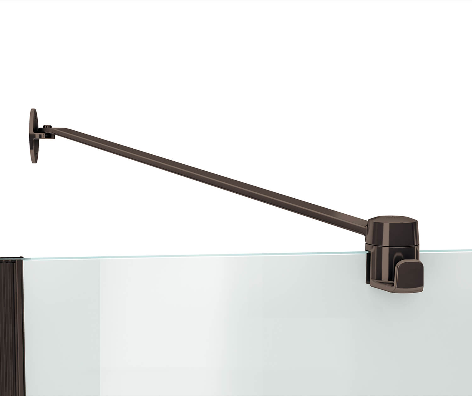 Reveal 71 Return Panel for 32 in. Base with Clear glass in Dark Bronze - Plumbing Market