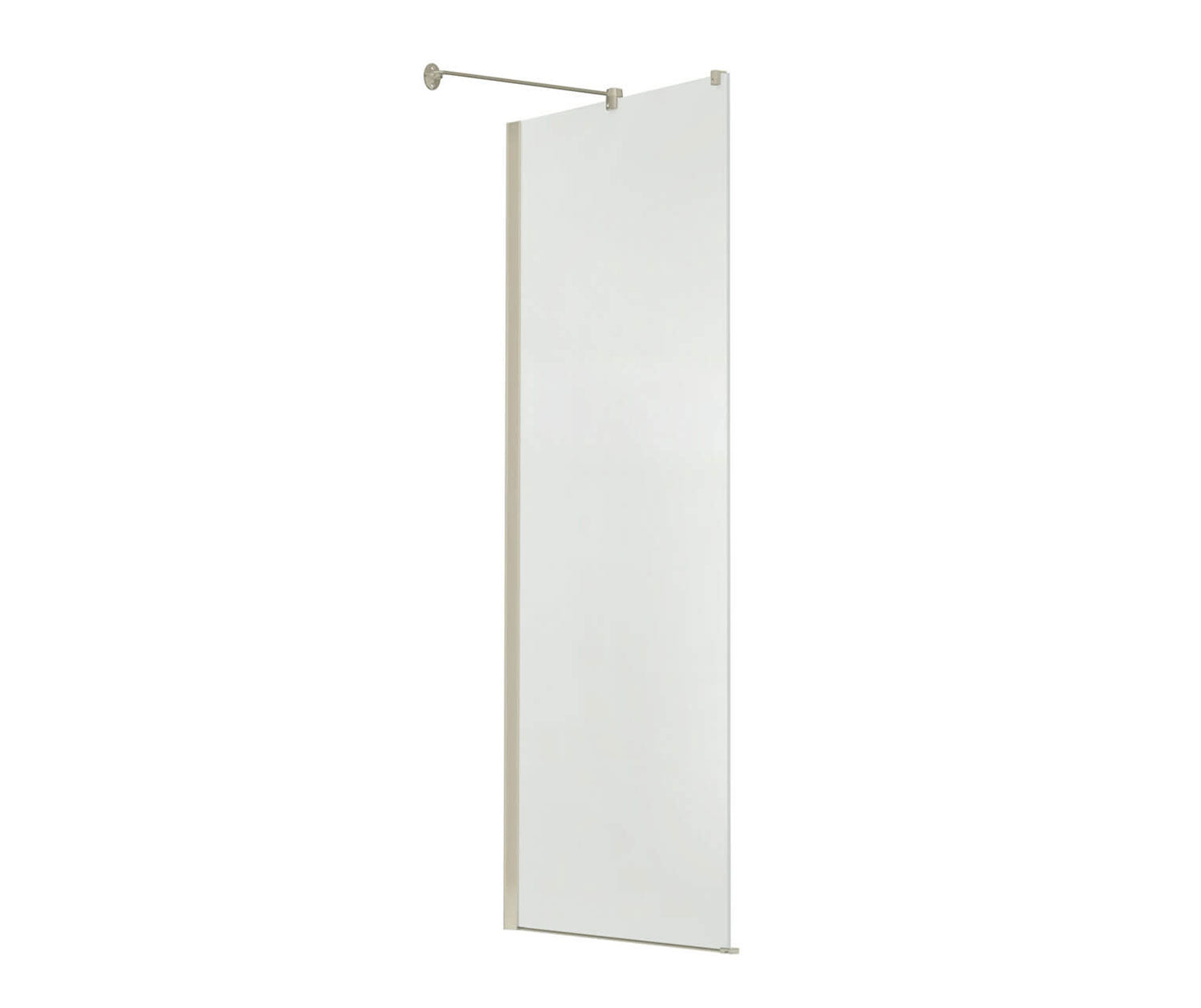 Reveal 71 Return Panel for 34 in. Base with Clear glass in Brushed Nickel - Plumbing Market