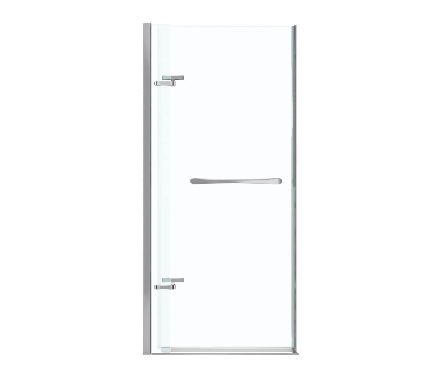 Reveal 71 32 ½-35 ½ x 71 ½ in. 8mm Pivot Shower Door for Alcove Installation with Clear glass in Chrome - Plumbing Market