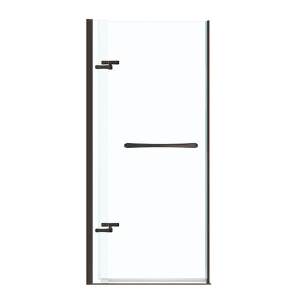 Reveal 71 32 ½-35 ½ x 71 ½ in. 8mm Pivot Shower Door for Alcove Installation with Clear glass in Dark Bronze - Plumbing Market