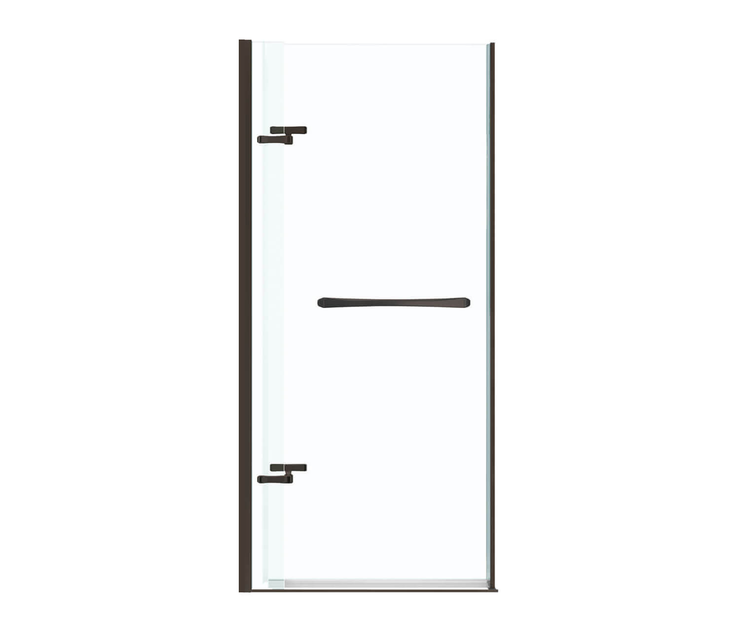 Reveal 71 32 ½-35 ½ x 71 ½ in. 8mm Pivot Shower Door for Alcove Installation with Clear glass in Dark Bronze - Plumbing Market