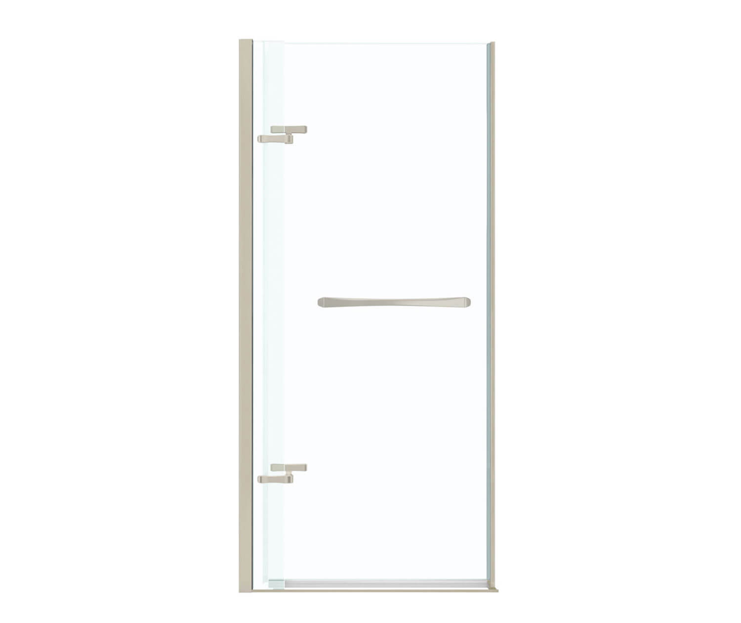 Reveal 71 32 ½-35 ½ x 71 ½ in. 8mm Pivot Shower Door for Alcove Installation with Clear glass in Brushed Nickel - Plumbing Market