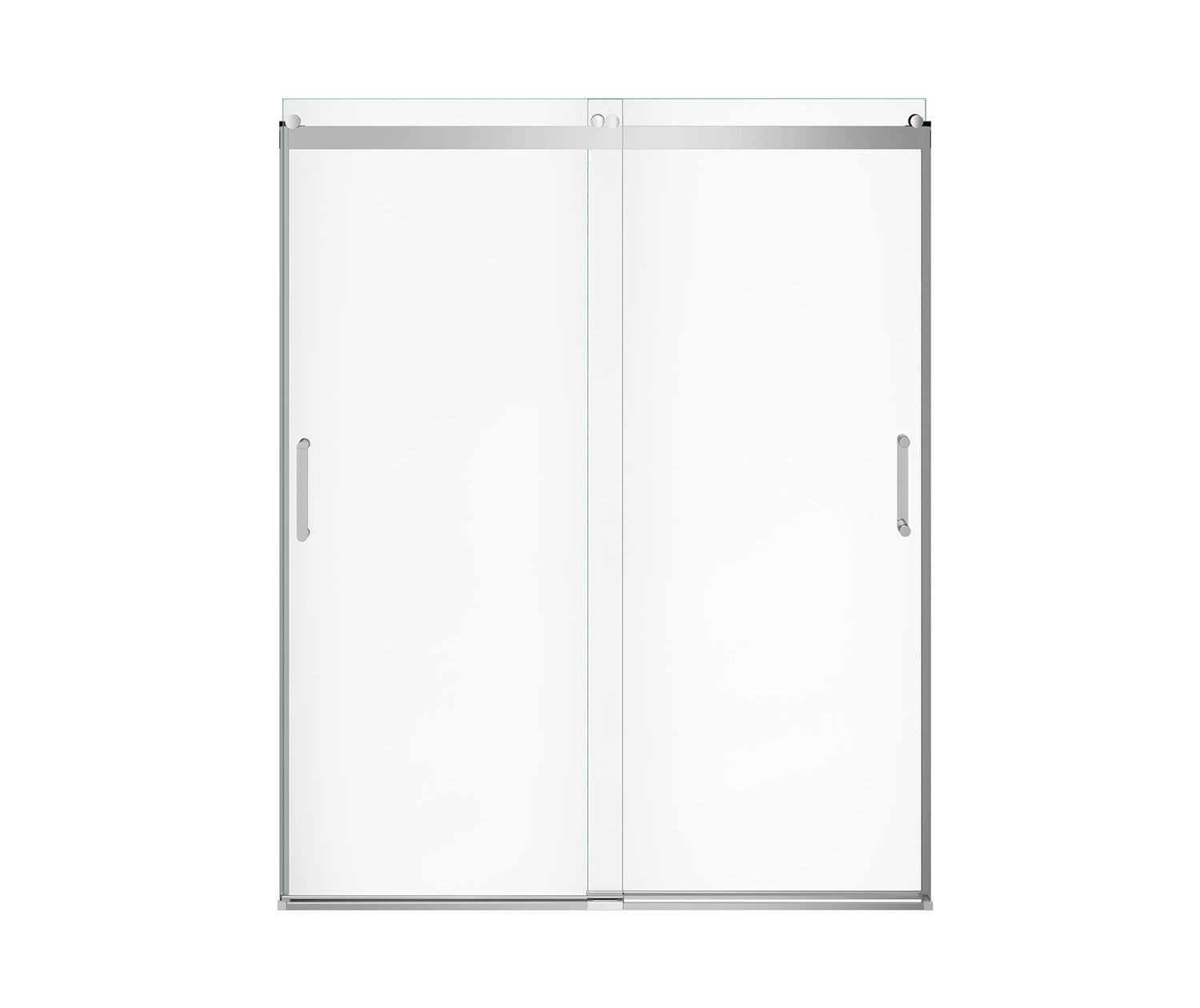 Revelation Round 56-59 in. x 70 ½-73 in. 6 mm Bypass Shower Door for Alcove Installation with Clear glass in Chrome - Plumbing Market