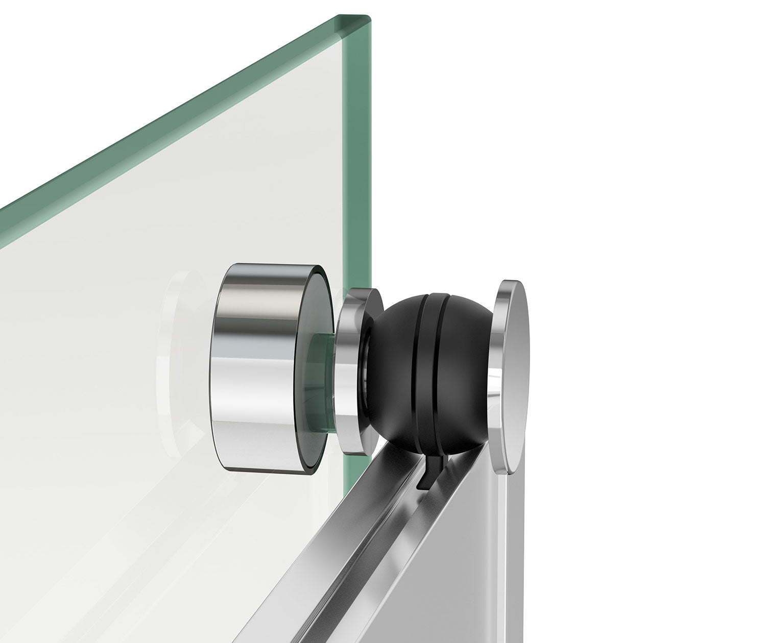 Revelation Round 56-59 in. x 70 ½-73 in. 6 mm Bypass Shower Door for Alcove Installation with Clear glass in Matte Black - Plumbing Market