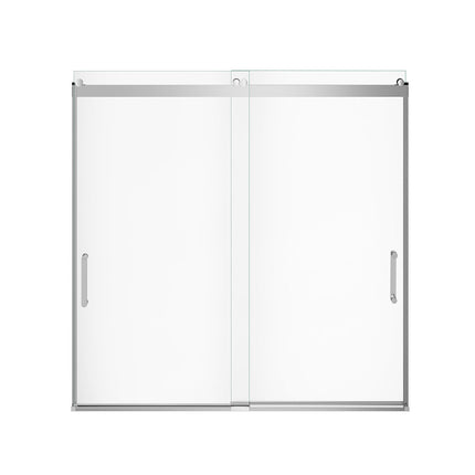 Revelation Round 56-59 in. x 56 ¾-59 ¼ in. 6 mm Bypass Tub Door for Alcove Installation with Clear glass in Chrome - Plumbing Market