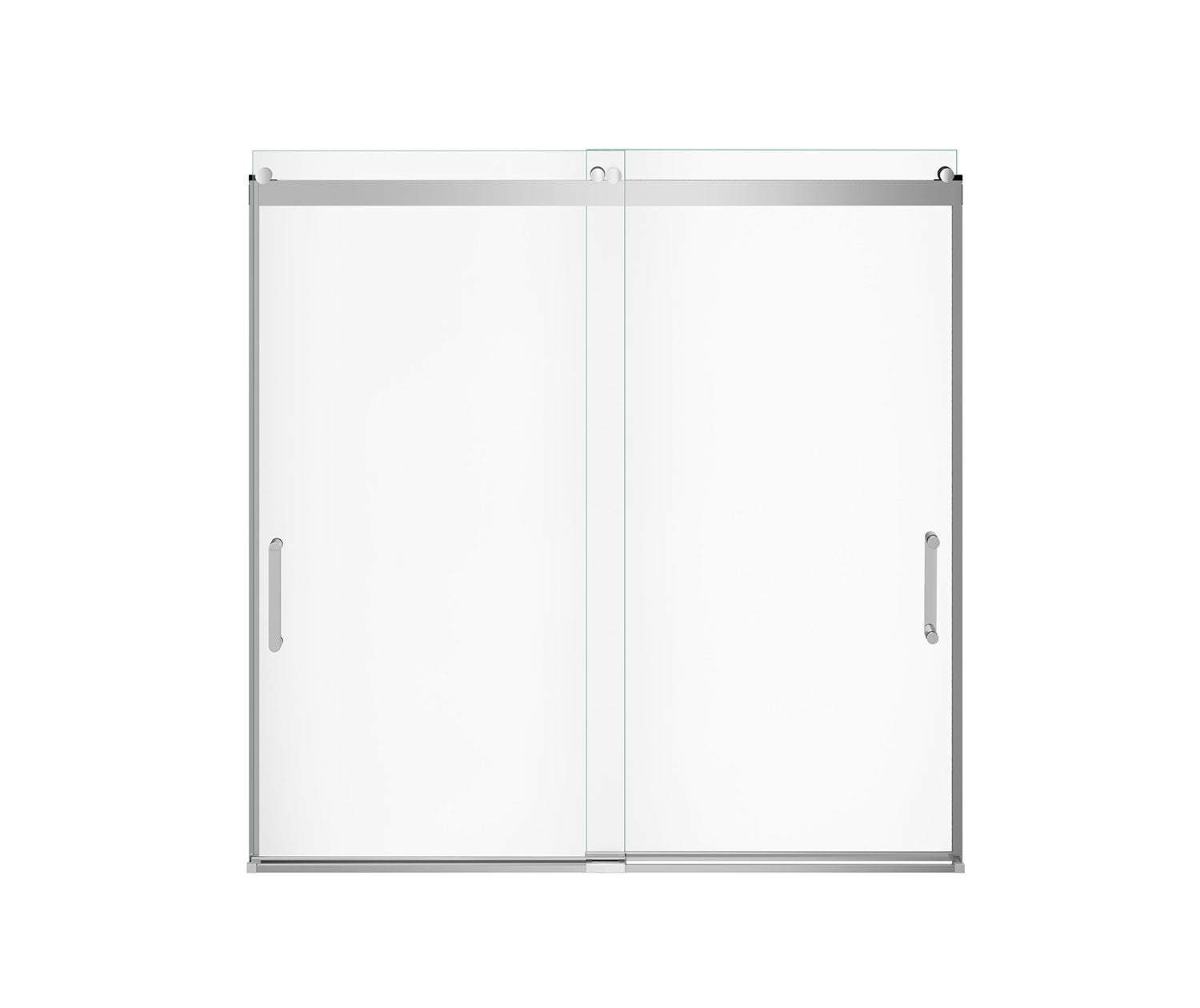Revelation Round 56-59 in. x 56 ¾-59 ¼ in. 6 mm Bypass Tub Door for Alcove Installation with Clear glass in Chrome - Plumbing Market