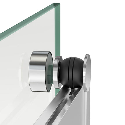 Revelation Round 56-59 in. x 56 ¾-59 ¼ in. 6 mm Bypass Tub Door for Alcove Installation with Clear glass in Chrome - Plumbing Market