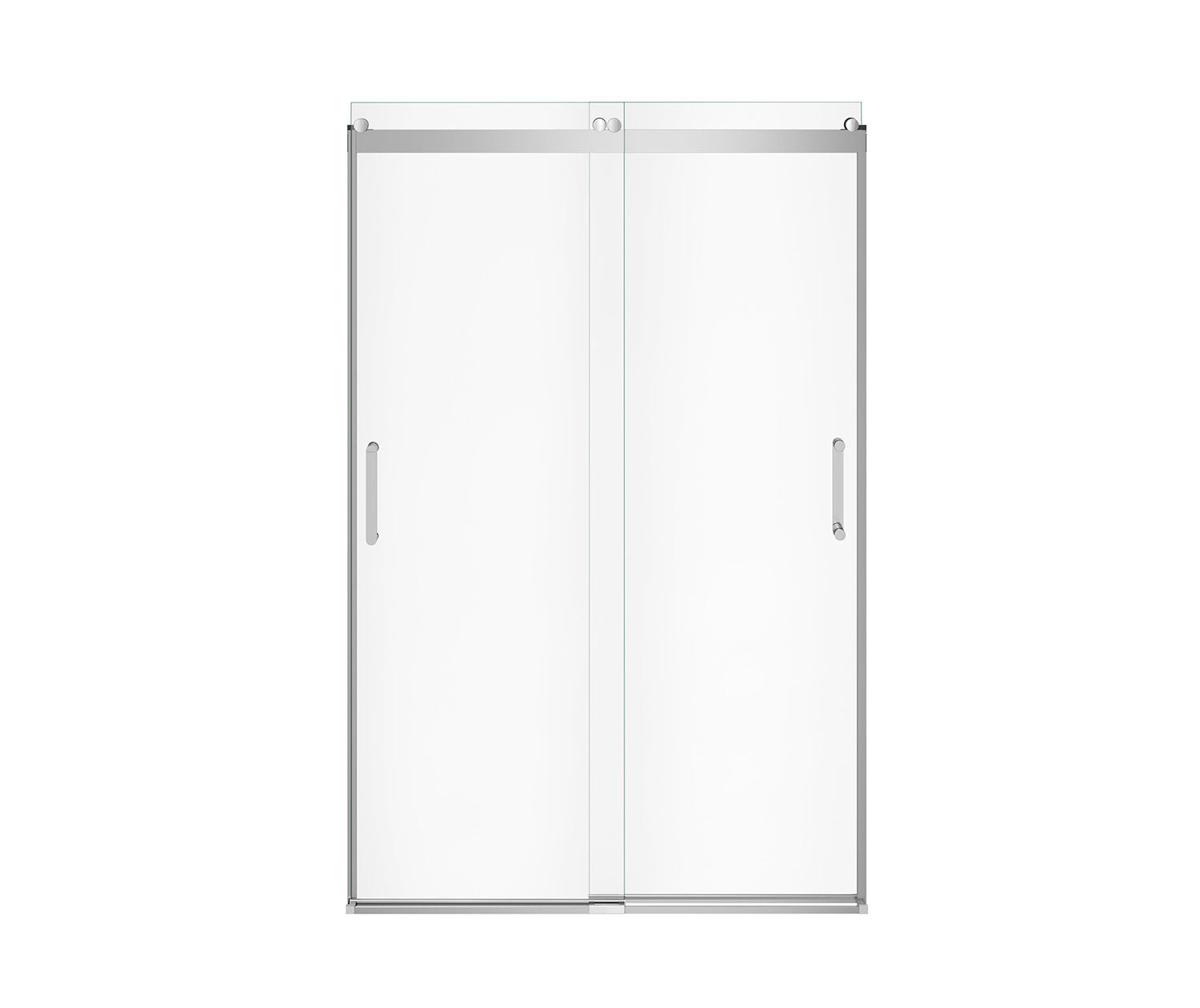 Revelation Round 44-47 x 70 ½-73 in. 8mm Bypass Shower Door for Alcove Installation with Clear glass in Chrome - Plumbing Market