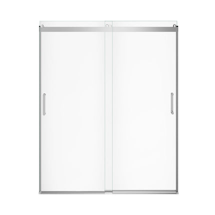 Revelation Round 56-59 x 70 ½-73 in. 8mm Bypass Shower Door for Alcove Installation with Clear glass in Chrome - Plumbing Market