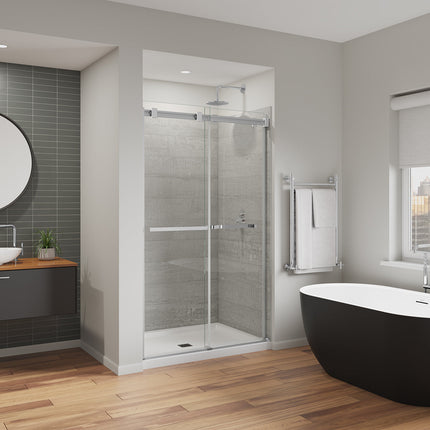 Duel Alto 44-47 X 78 in. 8mm Bypass Shower Door for Alcove Installation with GlassShield® glass in Chrome - Plumbing Market