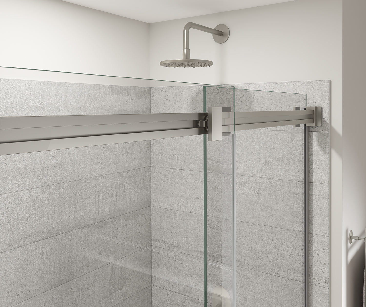 Duel Alto 44-47 X 78 in. 8mm Bypass Shower Door for Alcove Installation with GlassShield® glass in Brushed Nickel - Plumbing Market