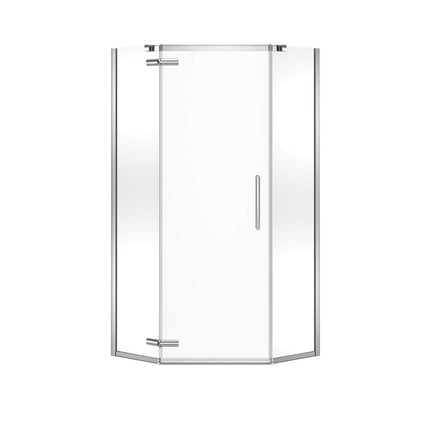 Link Curve Neo-angle 38 x 38 x 75 in. 8mm Pivot Shower Door for Corner Installation with Clear glass in Chrome - Plumbing Market