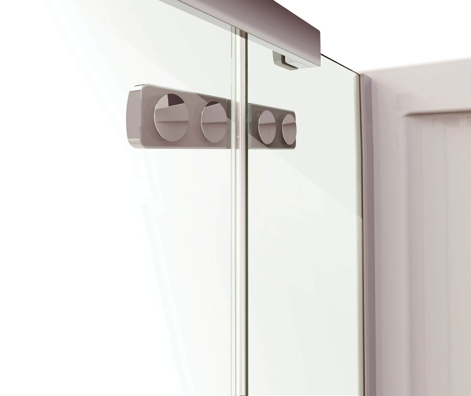 Hana Rectangular 42 x 34 x 75 in. 8mm Pivot Shower Door for Corner Installation with Clear glass in Chrome - Plumbing Market
