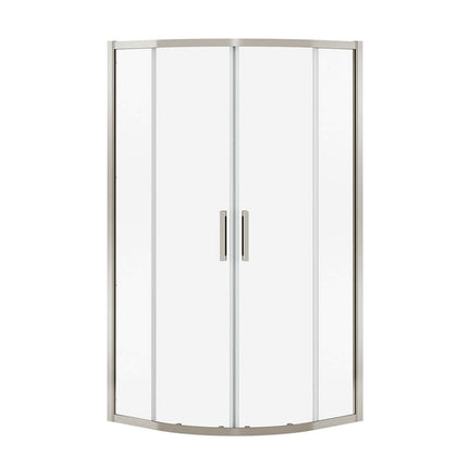 Radia Neo-round 36 x 36 x 71 ½ in. 6 mm Sliding Shower Door for Corner Installation with Clear glass in Brushed Nickel - Plumbing Market
