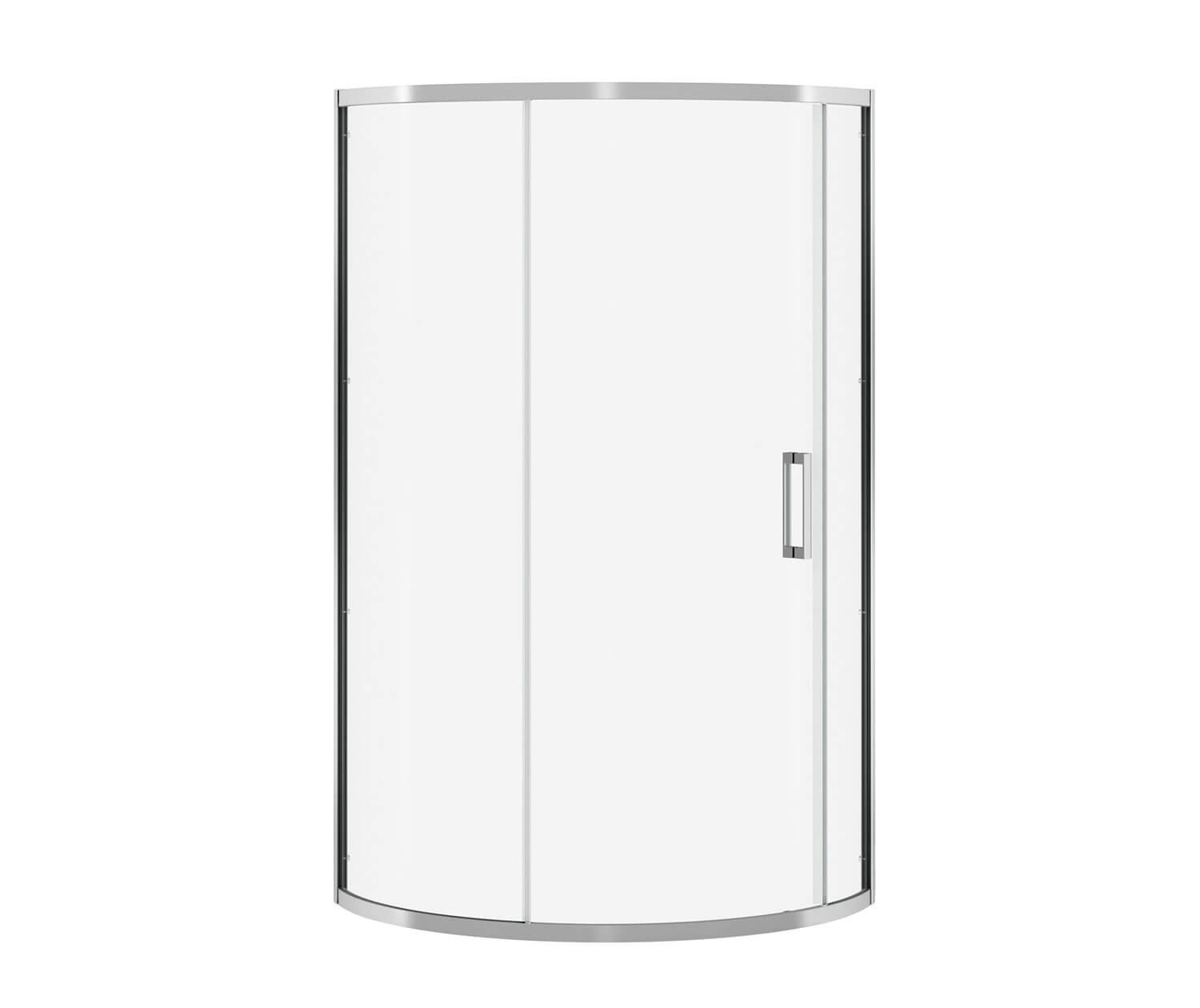 Radia Round 36 x 36 x 71 ½ in. 6 mm Sliding Shower Door for Corner Installation with Clear glass in Chrome - Plumbing Market