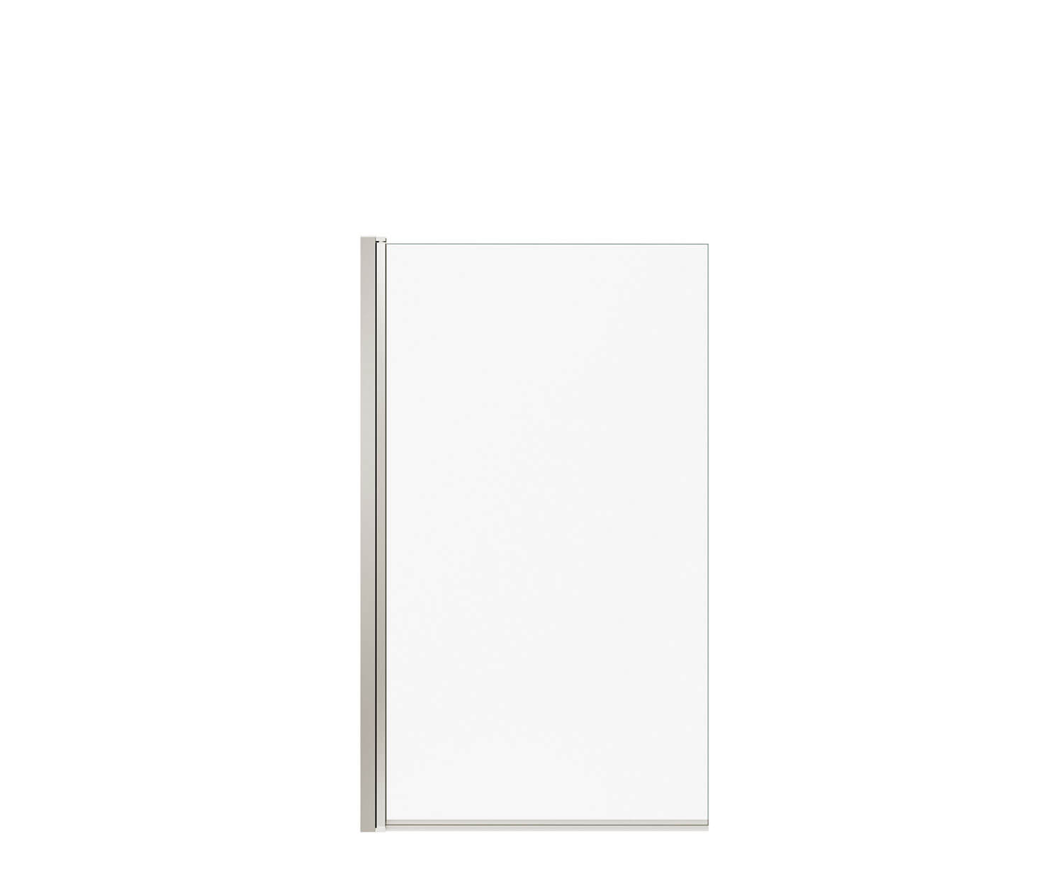 Edge Square 34 x 58 in. 8 mm Tub Screen for Alcove Installation with Clear glass in Brushed Nickel - Plumbing Market