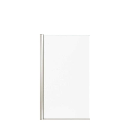 Axial Square 34 x 58 in. 8 mm Tub Screen for Alcove Installation with Clear glass in Brushed Nickel - Plumbing Market