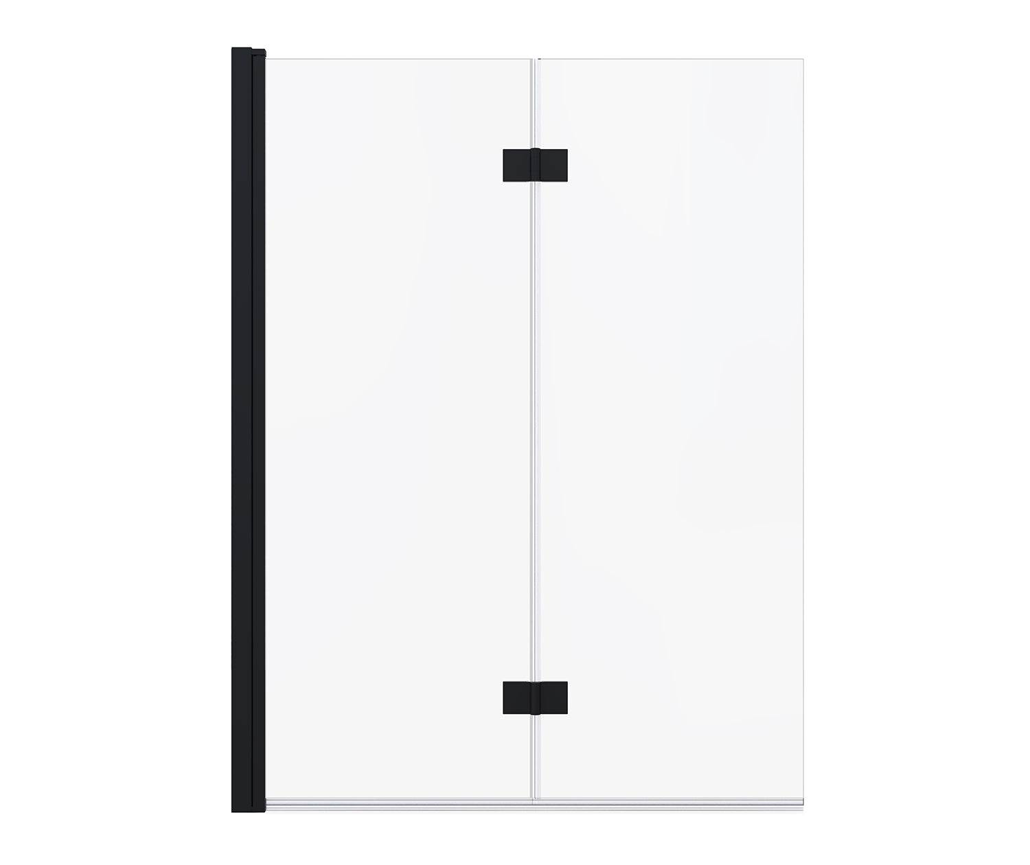 Edge Access 42 x 56 in. 6 mm Pivot Tub Screen for Alcove Installation with Clear glass in Matte Black - Plumbing Market
