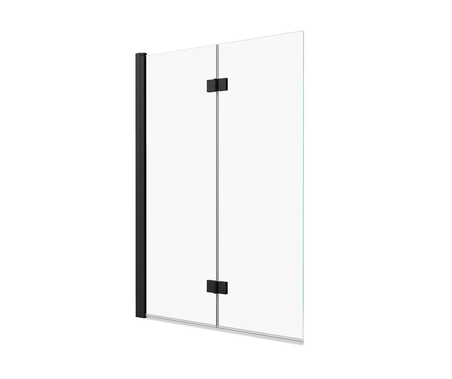 Edge Access 42 x 56 in. 6 mm Pivot Tub Screen for Alcove Installation with Clear glass in Matte Black - Plumbing Market