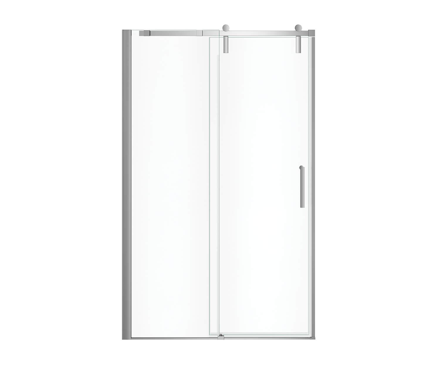 Maax Outback 43 ¼ - 46 ½ x 70 ½ in. 8mm Sliding Shower Door for Alcove Installation with Clear glass in Chrome 137680-900-084-000 - Plumbing Market