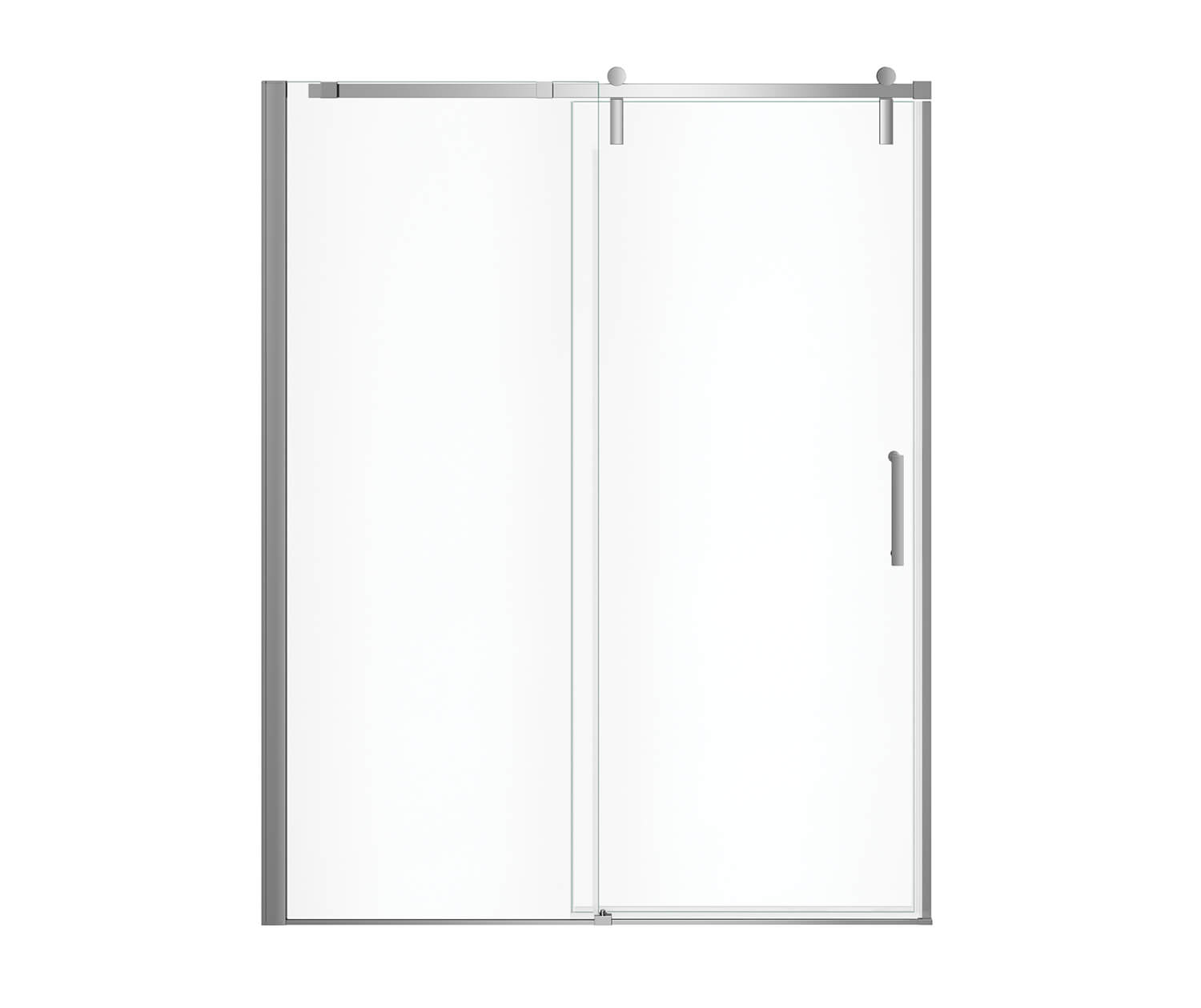 Maax Outback 55 ¼ - 58 ½ x 70 ½ in. 8mm Sliding Shower Door for Alcove Installation with Clear glass in Chrome 137681-900-084-000 - Plumbing Market