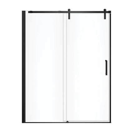 Maax Outback 55 ¼ - 58 ½ x 70 ½ in. 8mm Sliding Shower Door for Alcove Installation with Clear glass in Matte Black 137681-900-340-000 - Plumbing Market