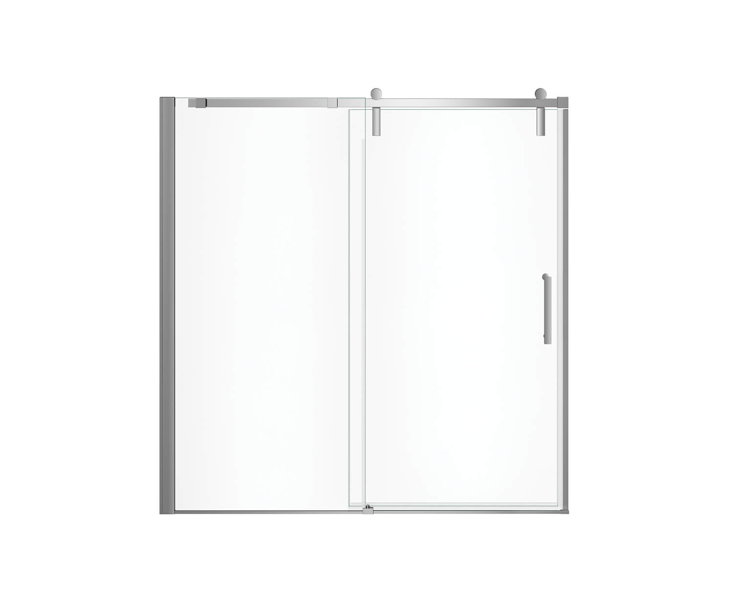 Maax Outback 55 ¼ - 58 1/2 x 57 in. 8mm Sliding Tub Door for Alcove Installation with Clear glass in Chrome 137682-900-084-000 - Plumbing Market