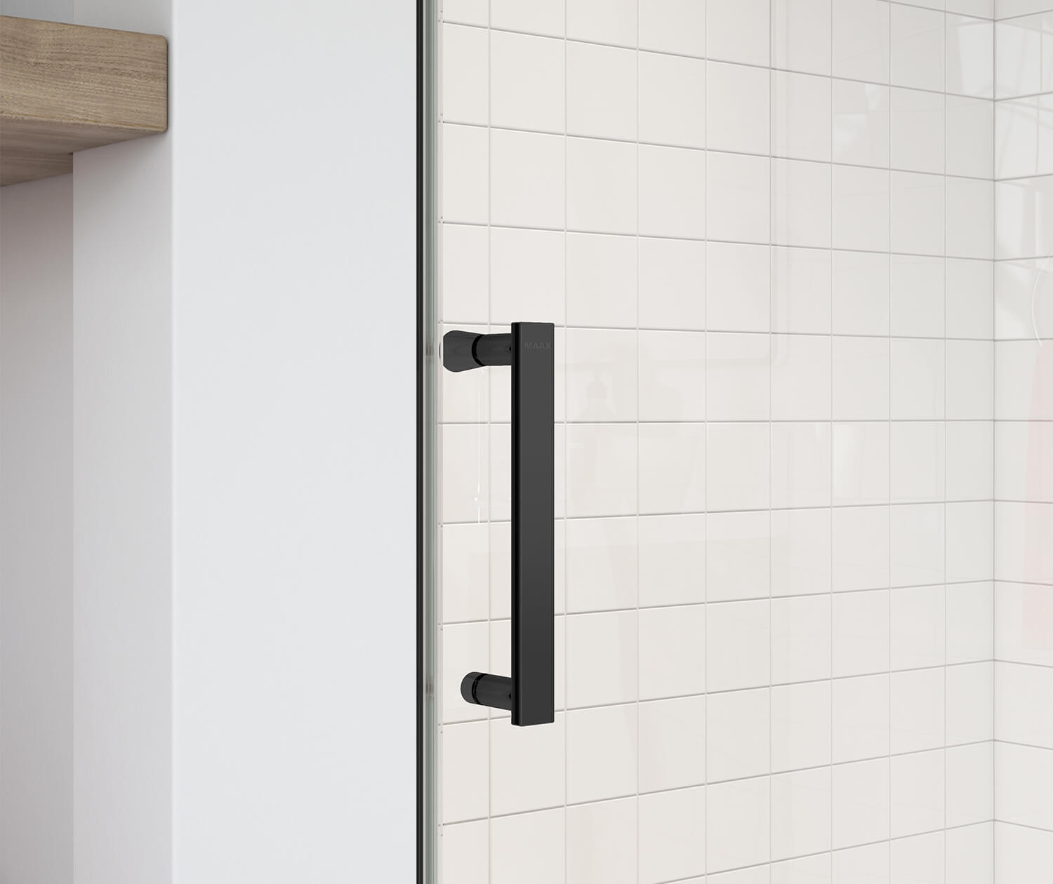 Maax Outback 55 ¼ - 58 1/2 x 57 in. 8mm Sliding Tub Door for Alcove Installation with Clear glass in Matte Black 137682-900-340-000 - Plumbing Market
