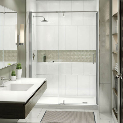 ModulR 60 x 78 in. 8 mm Pivot Shower Door for Alcove Installation with Clear glass in Chrome - Plumbing Market