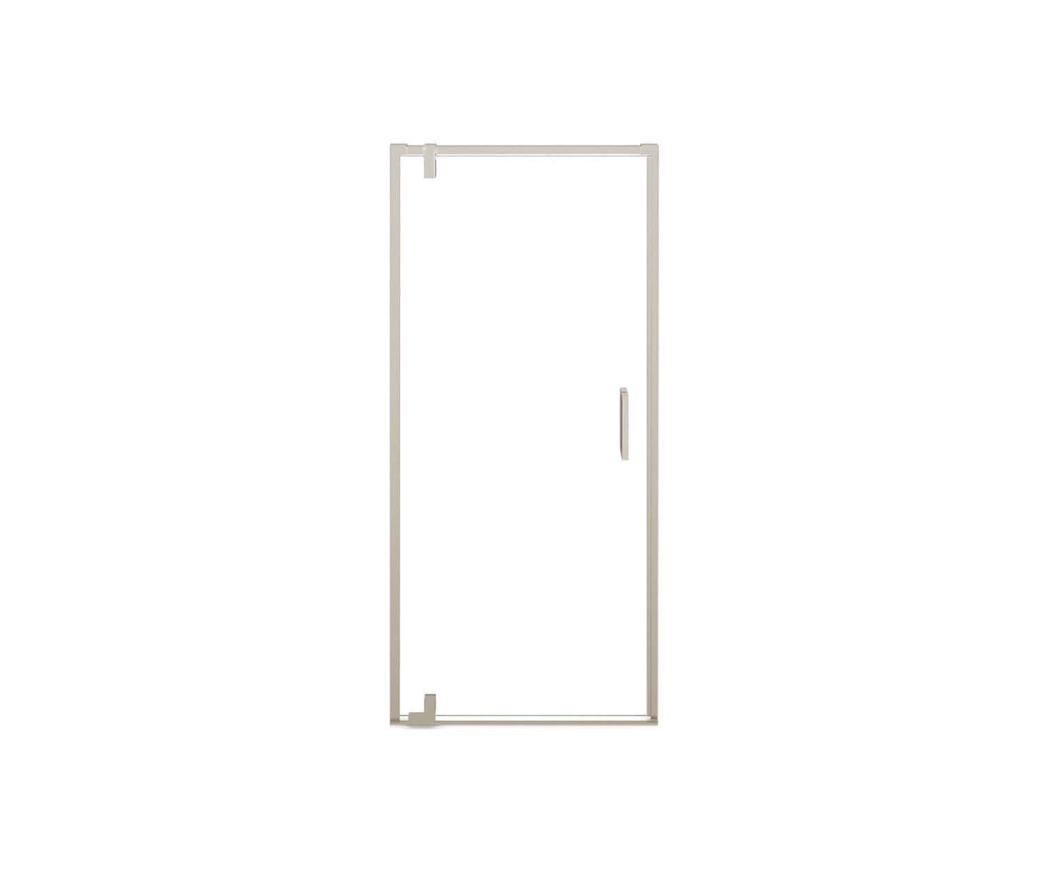 ModulR 36 x 78 in. 8 mm Pivot Shower Door for Alcove Installation with Clear glass in Brushed Nickel - Plumbing Market