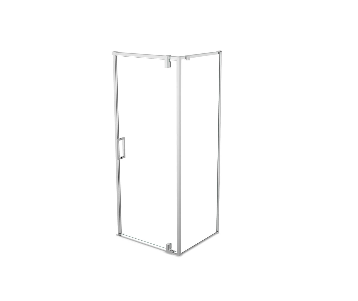 ModulR 36 x 36 x 78 in. 8mm Pivot Shower Door for Corner Installation with Clear glass in Chrome - Plumbing Market