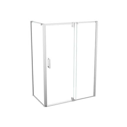 ModulR 48 x 36 x 78 in. 8mm Pivot Shower Door for Corner Installation with Clear glass in Chrome - Plumbing Market
