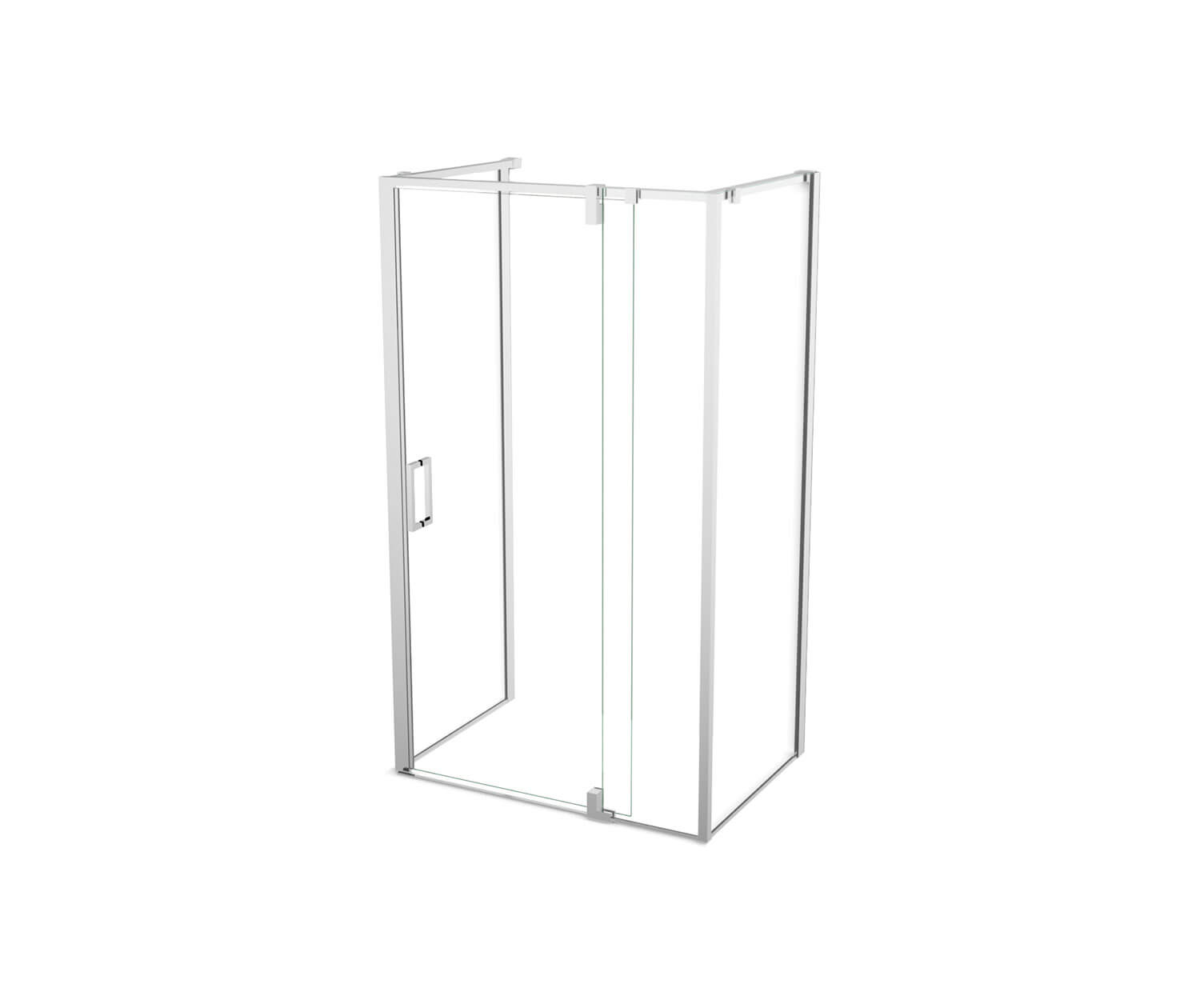 ModulR 48 x 36 x 78 in. 8mm Pivot Shower Door for Wall-mount Installation with Clear glass in Chrome - Plumbing Market