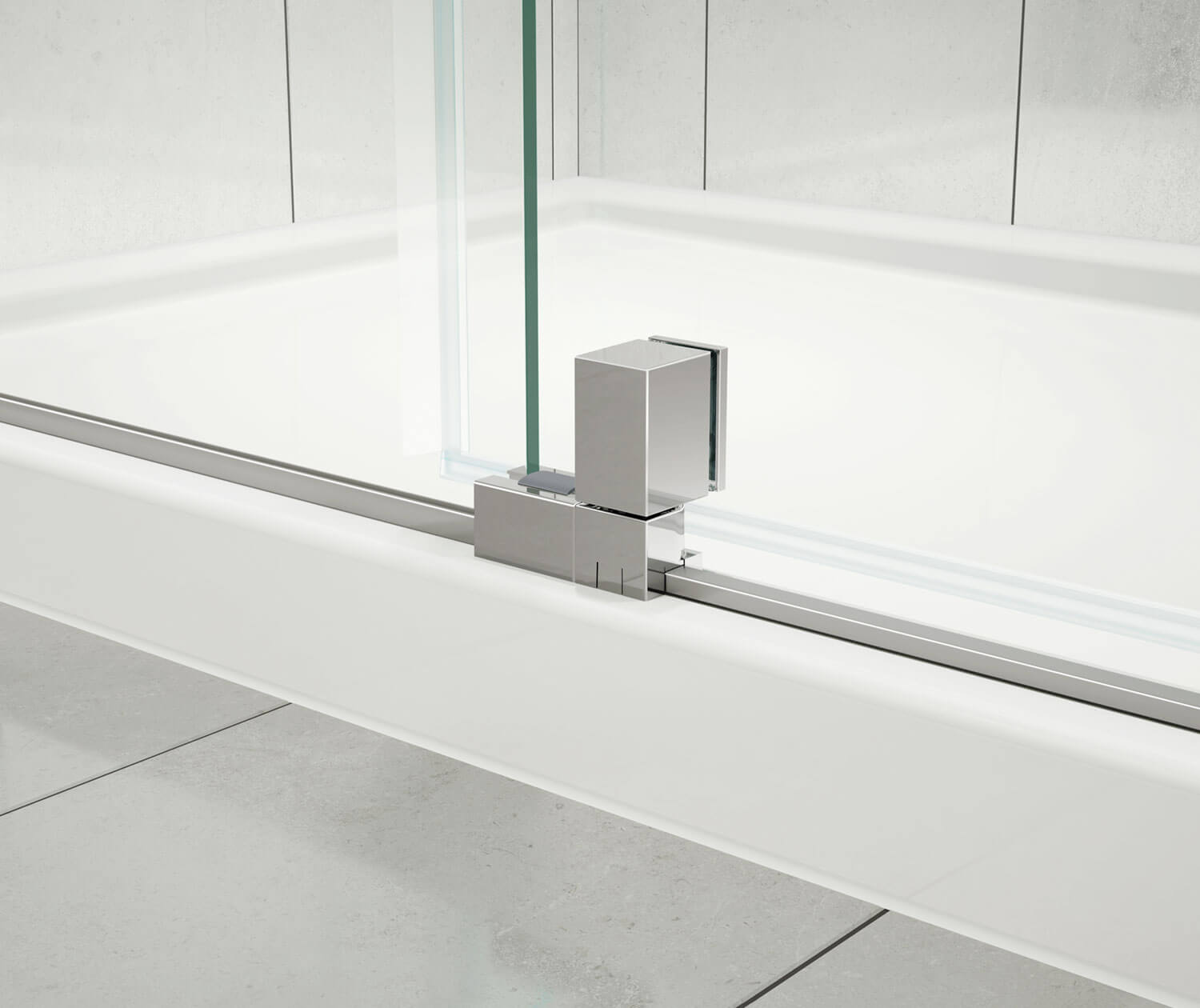 ModulR 48 x 36 x 78 in. 8mm Pivot Shower Door for Wall-mount Installation with Clear glass in Chrome - Plumbing Market