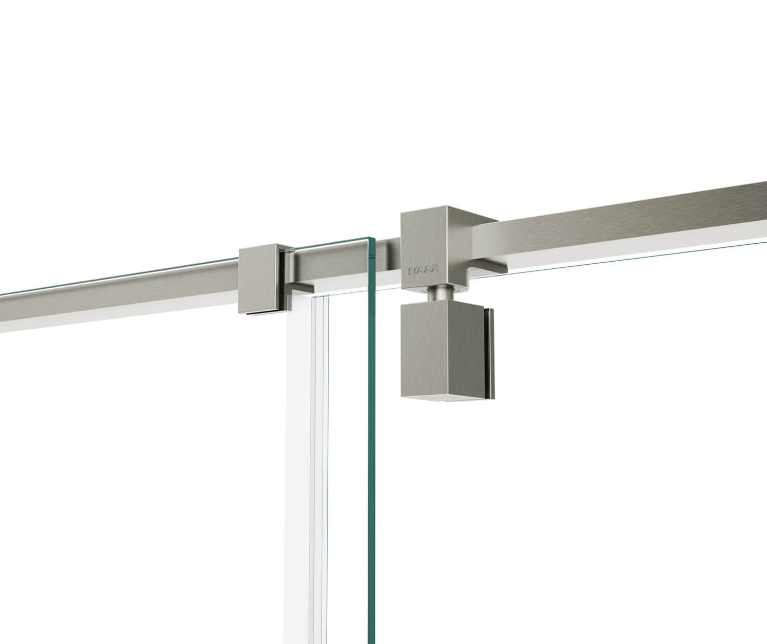 ModulR 48 x 36 x 78 in. 8mm Pivot Shower Door for Wall-mount Installation with Clear glass in Brushed Nickel - Plumbing Market