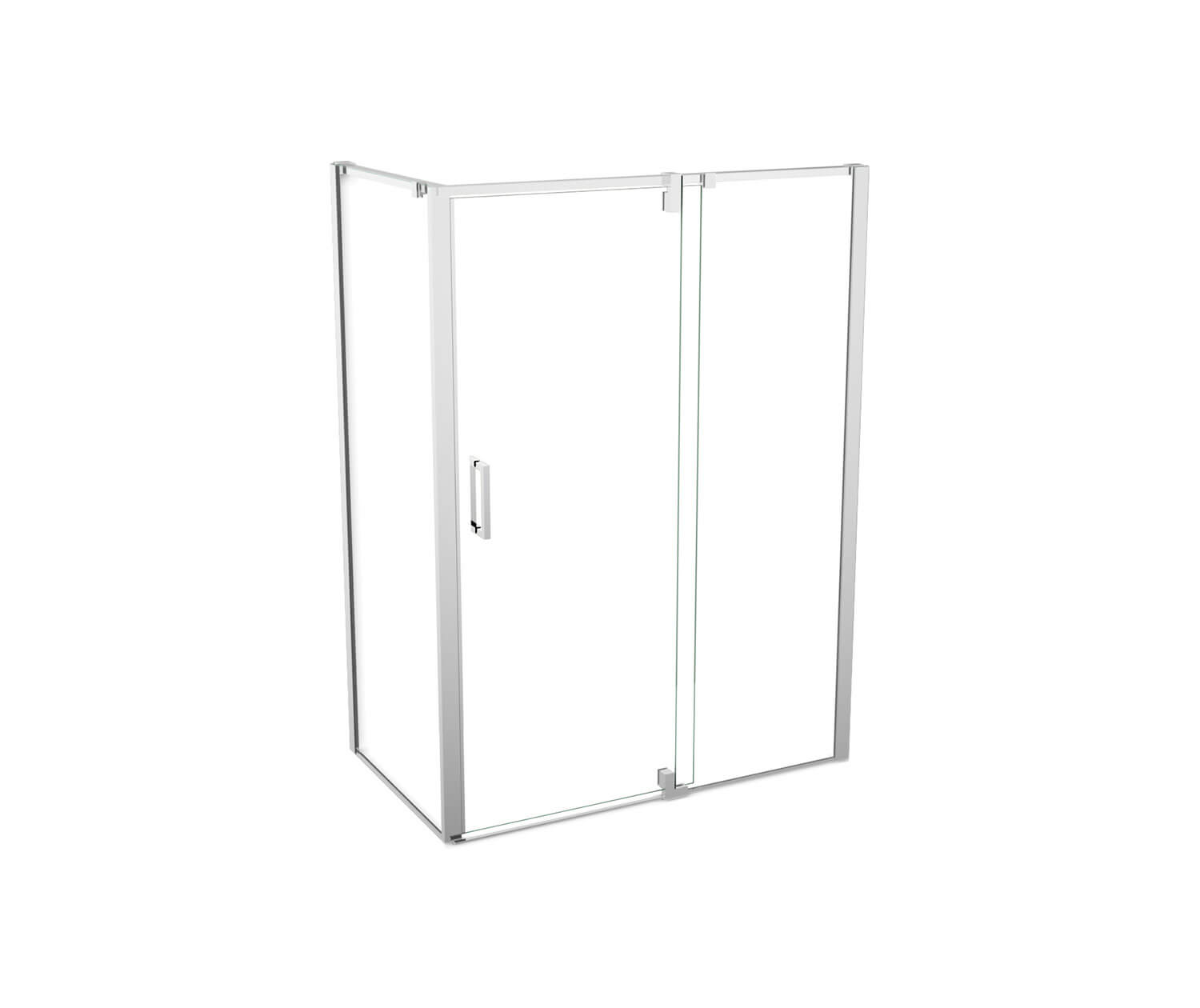 ModulR 60 x 36 x 78 in. 8mm Pivot Shower Door for Corner Installation with Clear glass in Chrome - Plumbing Market
