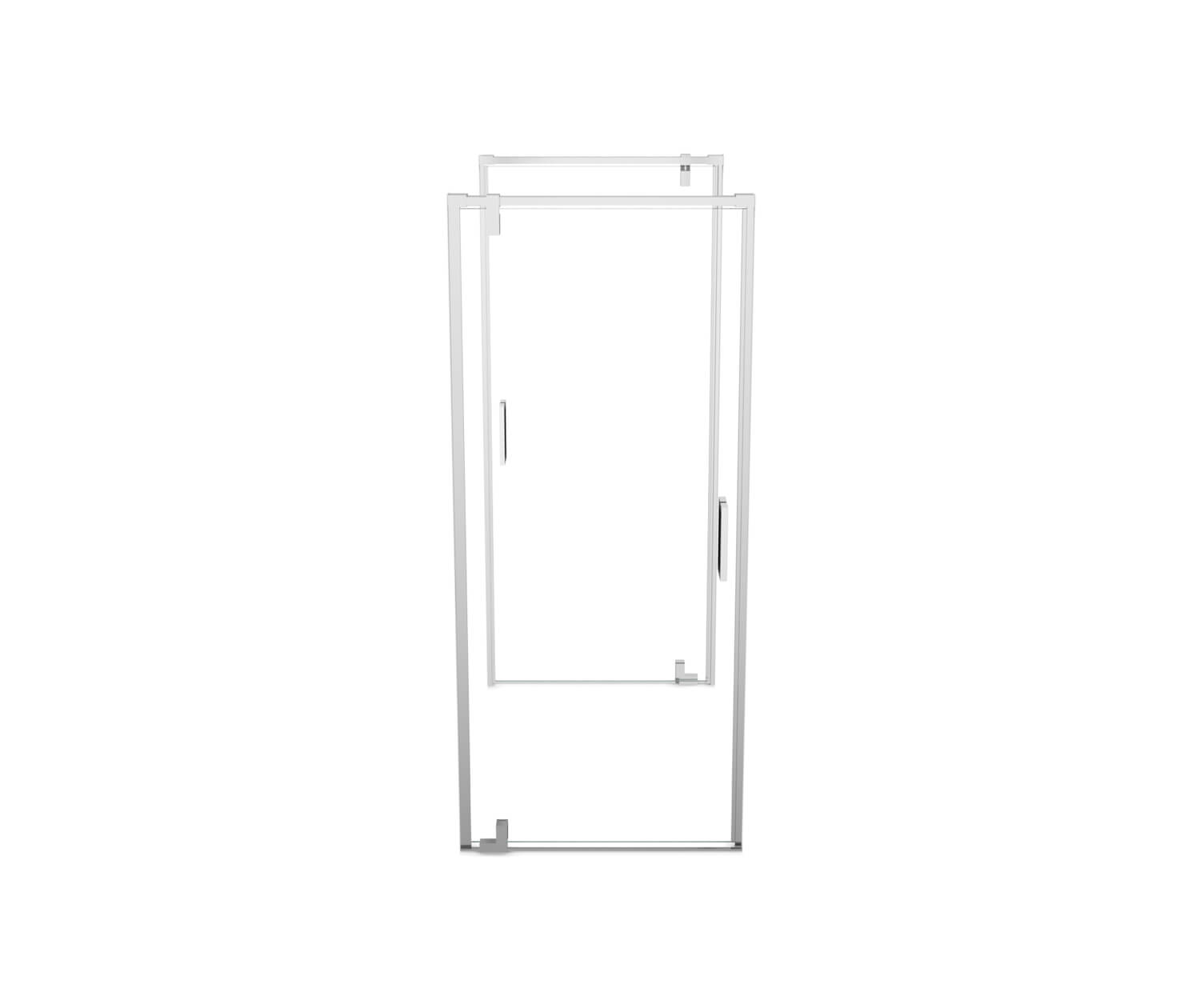 ModulR 2 36 x 78 in. 8mm Pivot Shower Door for Tunnel Installation with Clear glass in Chrome - Plumbing Market
